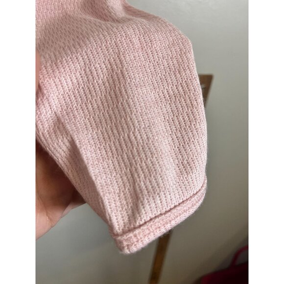 Free People Waffle Knit Bodysuit Pink S Henley Feminine Coquette Chic Boho Folk - Picture 3 of 12